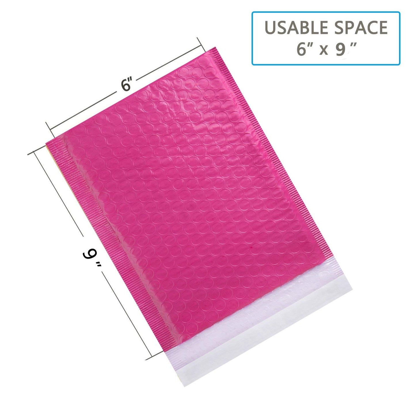 Wholesale Poly Bubble Mailers Padded Envelopes Shipping Bags Self Seal Pink - 500 Pack